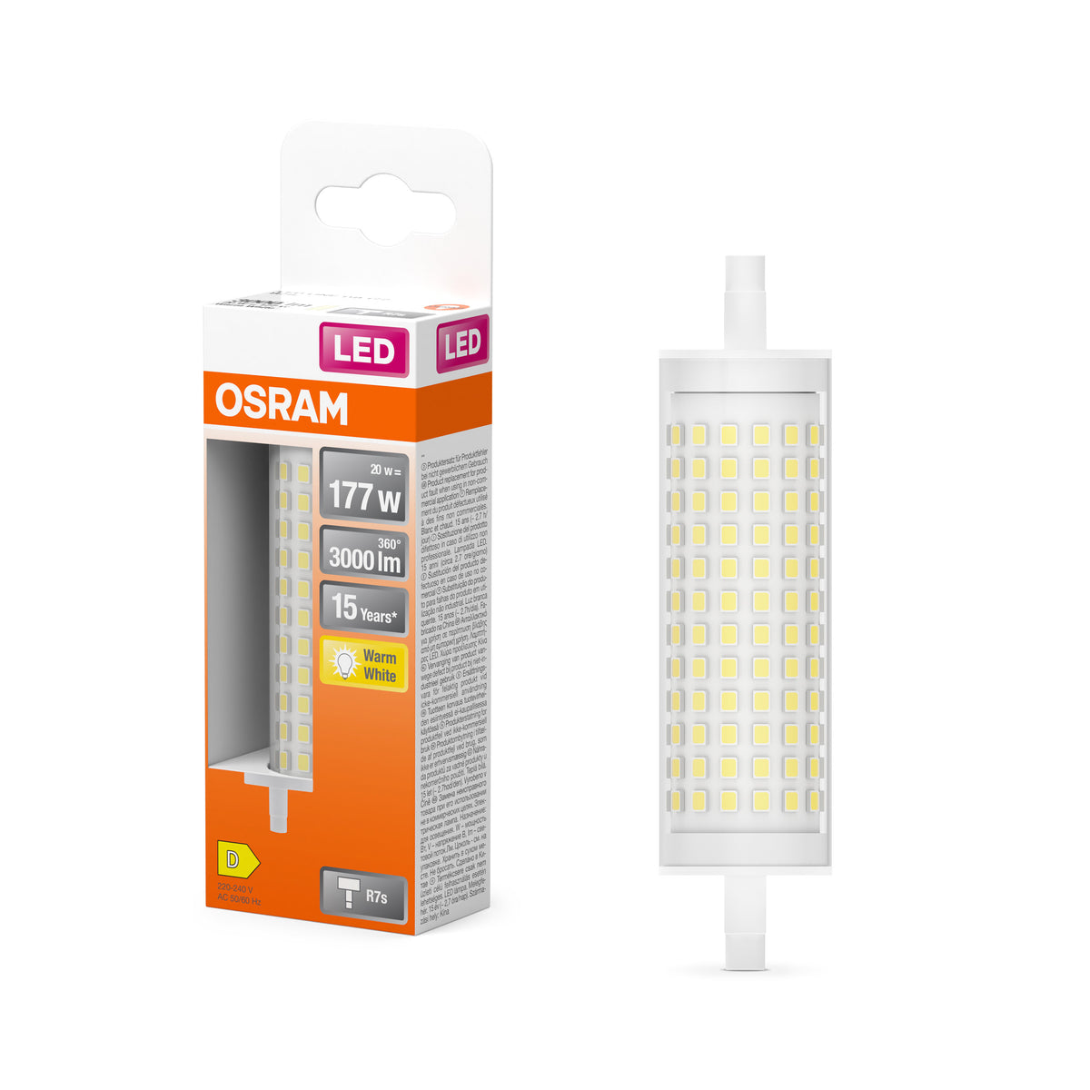 OSRAM LED Line Lampe Klar, 20 W, 3000 lm, R7s-Sockel , Warmweiß-LEDVANCE Shop