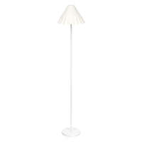 LEDVANCE Lámpara de pie Decor Pulp blanca, de metal y papel maché, casquillo E14, regulable, 1505 mm de altura, pantalla fabricada con material reciclado, duradera gracias a la fuente de luz intercambiable, fácil de montar