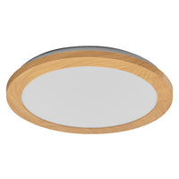 Lámpara de techo para baño OSRAM ORBIS Disc, 30 cm, 22 W, IP44, decoración de madera