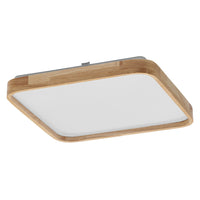 Lámpara de techo OSRAM ORBIS Alicia, regulable Click-DIM, 16 W, 292 x 292 mm, decoración de madera