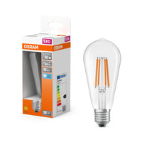 OSRAM LED Star Classic Lampe, Edisonform, 6.5W, 806lm, Klar , Kaltweiß , E27-LEDVANCE Shop