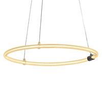 LEDVANCE Decor Aura Pendelleuchte aus geschwungenem Polycarbonat mit LED und Filament-Design, 18W, 2000 lm, 3000 K, 830 warmweiß, Click dimmbar, dunkelgrau, Kunststoff (PC), 498 mm, IP20
