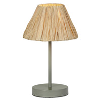 OSRAM DECOR Tischleuchte Decor Raffia grün-braun, E27, 200 mm