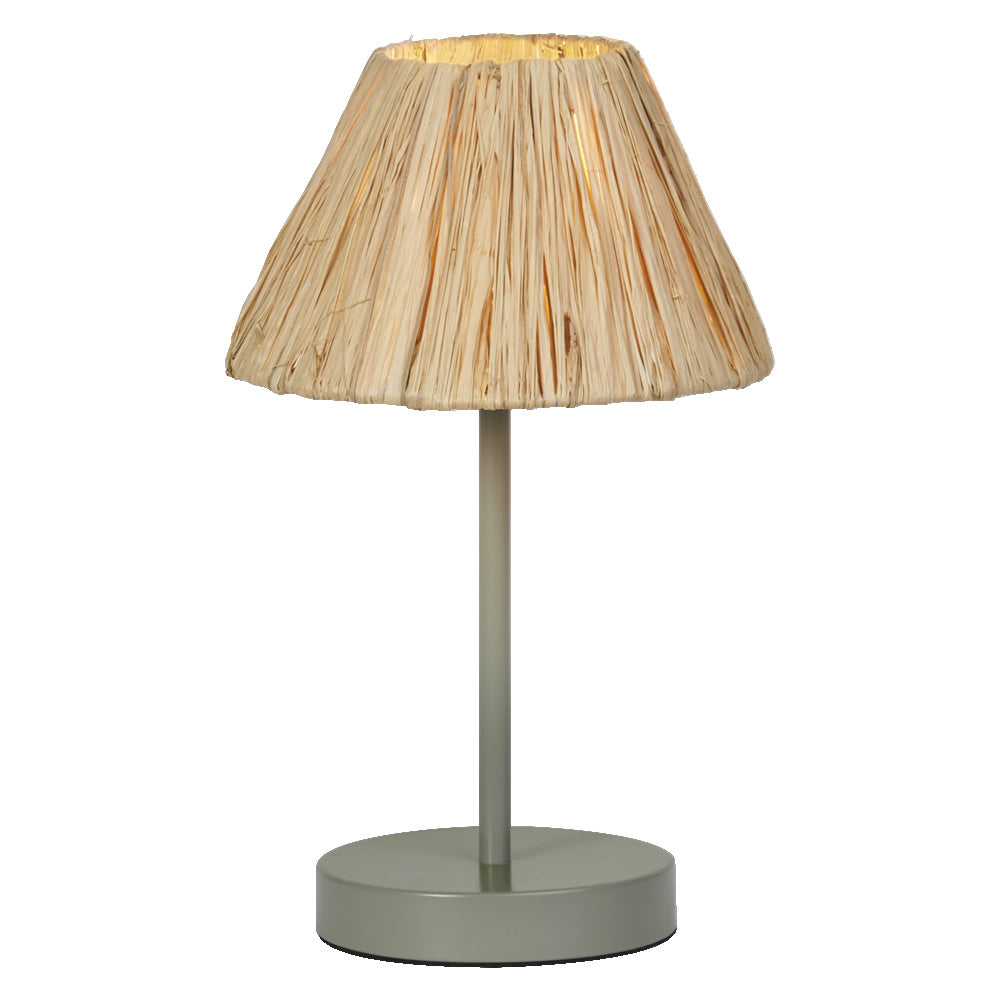 Lámpara de mesa OSRAM DECOR Decor Raffia verde-marrón, E27, 200 mm
