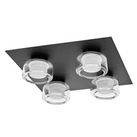 Lámpara de techo para baño OSRAM ORBIS Flame de 22 W, clic, CCT, IP44, color negro