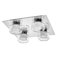 Lámpara de techo para baño OSRAM ORBIS Flame de 22 W, clic, CCT, IP44, cromada