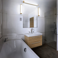 LEDVANCE ORBIS Tube Badezimmer Spiegel-/Wandleuchte Frost-Glas 9W 40cm Holzdekor-LEDVANCE Shop