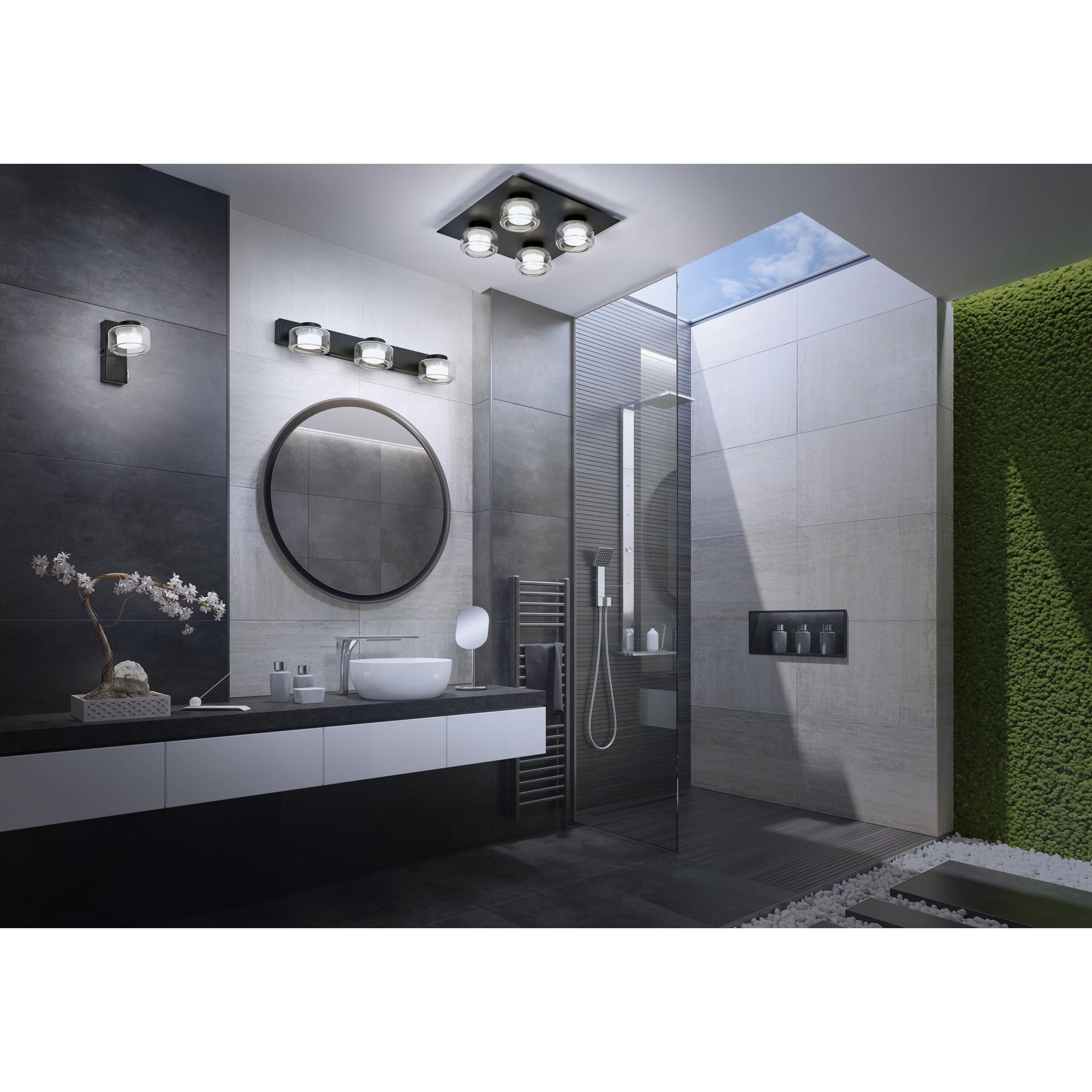 LEDVANCE ORBIS Flame Badezimmer Deckenleuchte 22W Click CCT IP44 schwarz-LEDVANCE Shop