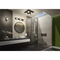 Lámpara de techo para baño OSRAM ORBIS Flame de 22 W, clic, CCT, IP44, color negro