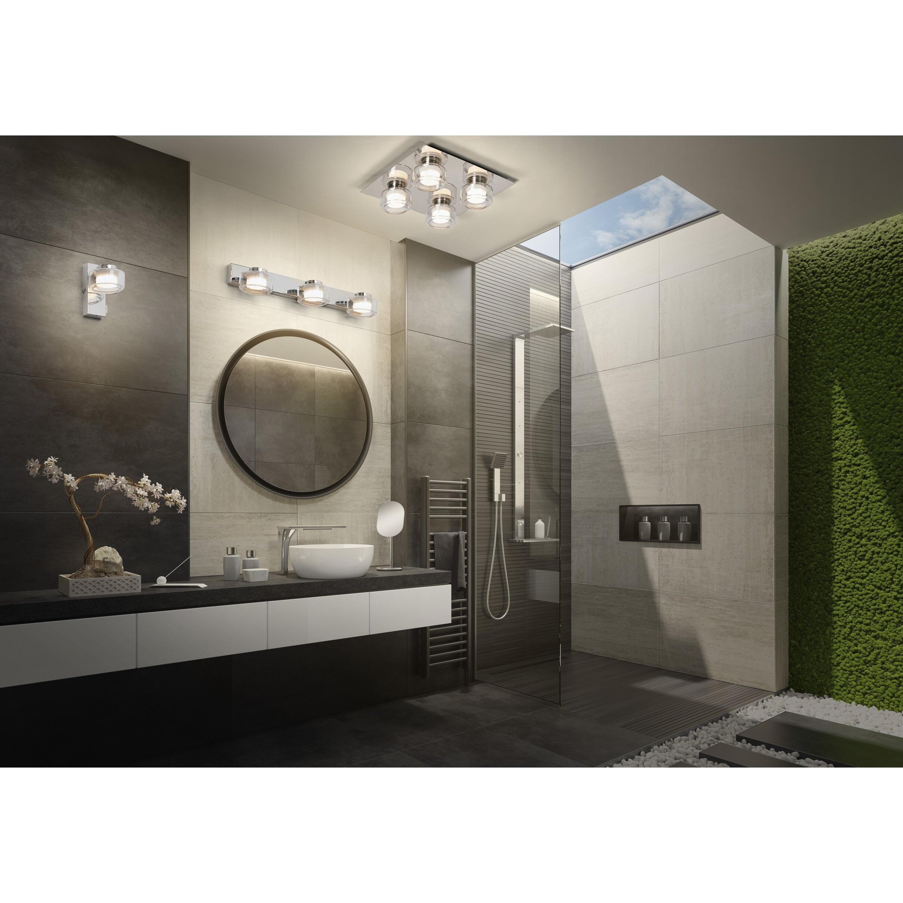 LEDVANCE ORBIS Flame Badezimmer Wandleuchte 16.5W Click CCT IP44 Chrome-LEDVANCE Shop