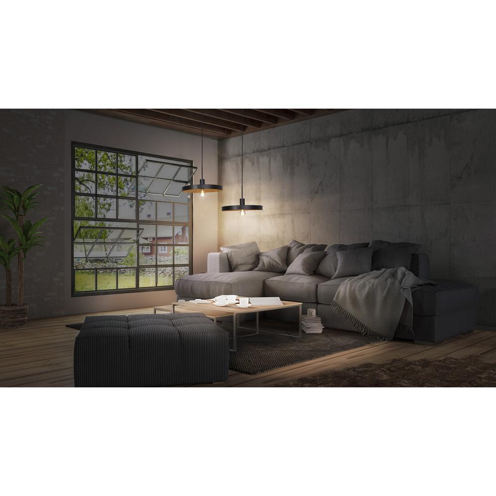 Decor Plate Pendant E27 Pendelleuchte Black Wood Decor