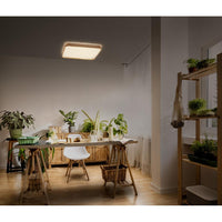 Lámpara de techo OSRAM ORBIS Alicia, regulable Click-DIM, 16 W, 292 x 292 mm, decoración de madera
