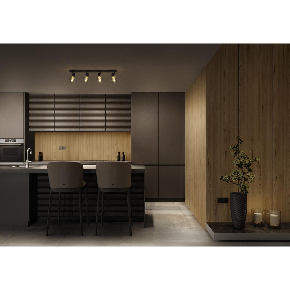 LEDVANCE Decor Spot Firefly Deckenleuchte, OSRAM Lampe inklusive, schwarz, 4 x 2.8W, E14