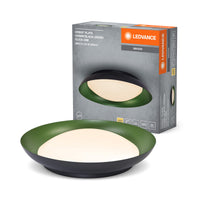 LEDVANCE Lámpara de techo LED Orbis Plate, negra, 35 W, 1700 lm, 3000 K, 430 mm, 830, blanco cálido agradable, regulable en 3 niveles con un simple toque, protección IP20, tornillos y tacos de montaje incluidos