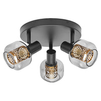 Lámpara de techo OSRAM DECOR Spot Firefly, negra, bombilla OSRAM incluida, 3 x 2,8 W, E14