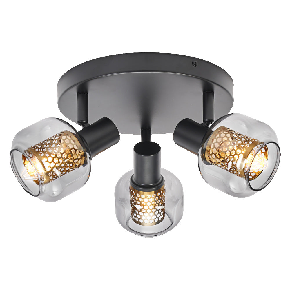 Lámpara de techo OSRAM DECOR Spot Firefly, negra, bombilla OSRAM incluida, 3 x 2,8 W, E14