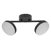 Lámpara de techo Osram Decor Spot Moon, 2 luces con focos integrados, regulable, 10,5 W, metal negro