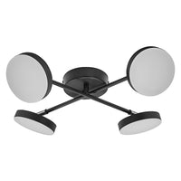 Lámpara de techo OSRAM DECOR Spot Moon, negra, 4 focos en forma de cruz, 21 W