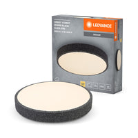 LEDVANCE ORBIS Yummy LED-Deckenleuchte mit Metallring, schwarz, 16W, 1000lm, 3000K, 285mm, 830 freundliches Warmweiß, durch Klicken dimmbar, IP20 Schutz, Montageschrauben und Dübel inklusive