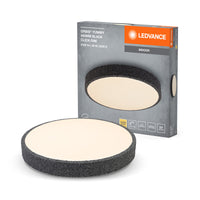 LEDVANCE Lámpara de techo LED ORBIS Yummy con aro metálico, negra, 36 W, 2600 lm, 3000 K, 490 mm, 830, blanco cálido agradable, regulable con un clic, protección IP20, tornillos y tacos de montaje incluidos