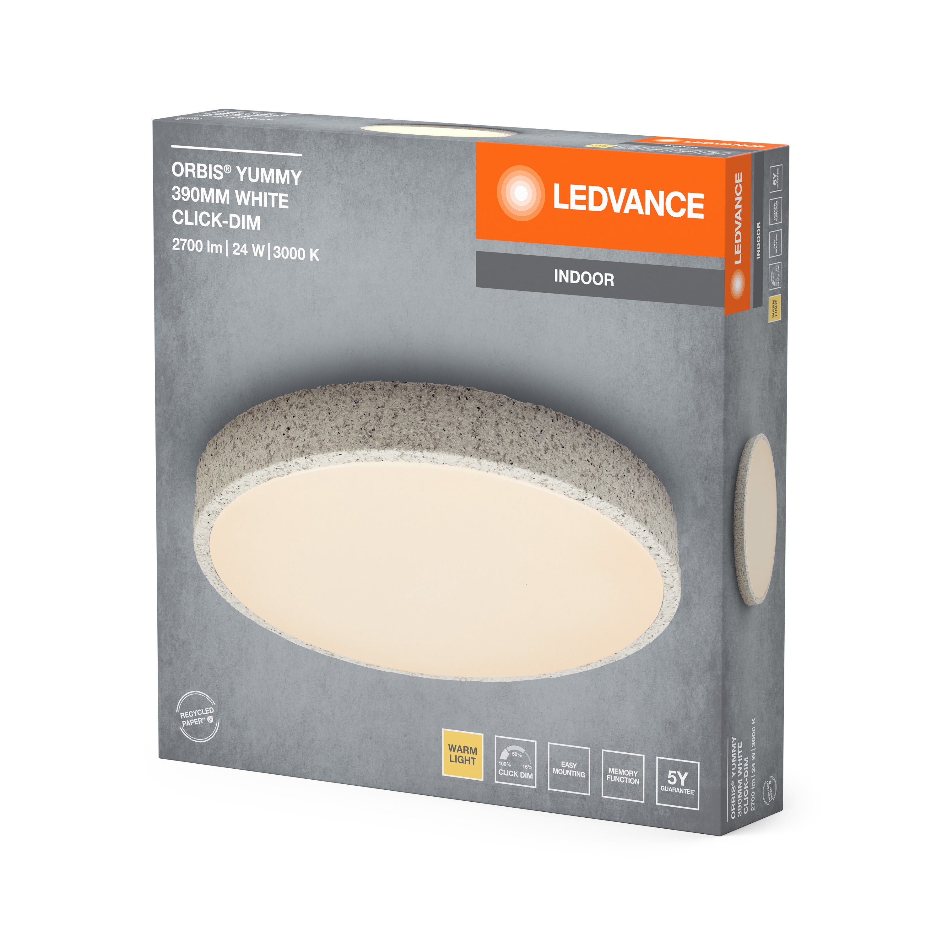 LEDVANCE ORBIS Yummy Deckenleuchte 24W 390mm dimmbar weiß-LEDVANCE Shop