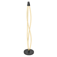 LEDVANCE Lámpara de pie Swirl, de policarbonato curvado con diseño LED y filamento, 22 W, 2400 lm, 3000 K, 830 blanco cálido, regulable, gris oscuro, 260 mm, IP20