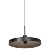 Lámpara colgante OSRAM DECOR Plate E27, madera negra