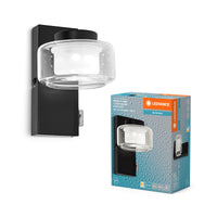 LEDVANCE ORBIS Flame: aplique y plafón LED, negro, 5,5 W, 350 lm, 3000/4000 K, temperatura de color ajustable mediante interruptor de pared (blanco frío/blanco cálido), protección IP44 contra el polvo y las salpicaduras de agua