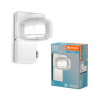 LEDVANCE ORBIS Flame: aplique y lámpara de techo LED, blanco, 5,5 W, 350 lm, 3000/4000 K, temperatura de color ajustable mediante interruptor de pared (blanco frío y blanco cálido), protección IP44 contra cuerpos extraños y salpicaduras de agua