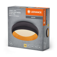 LEDVANCE ORBIS Livia Deckenleuchte 16W 750lm grau/Holzdekor-LEDVANCE Shop