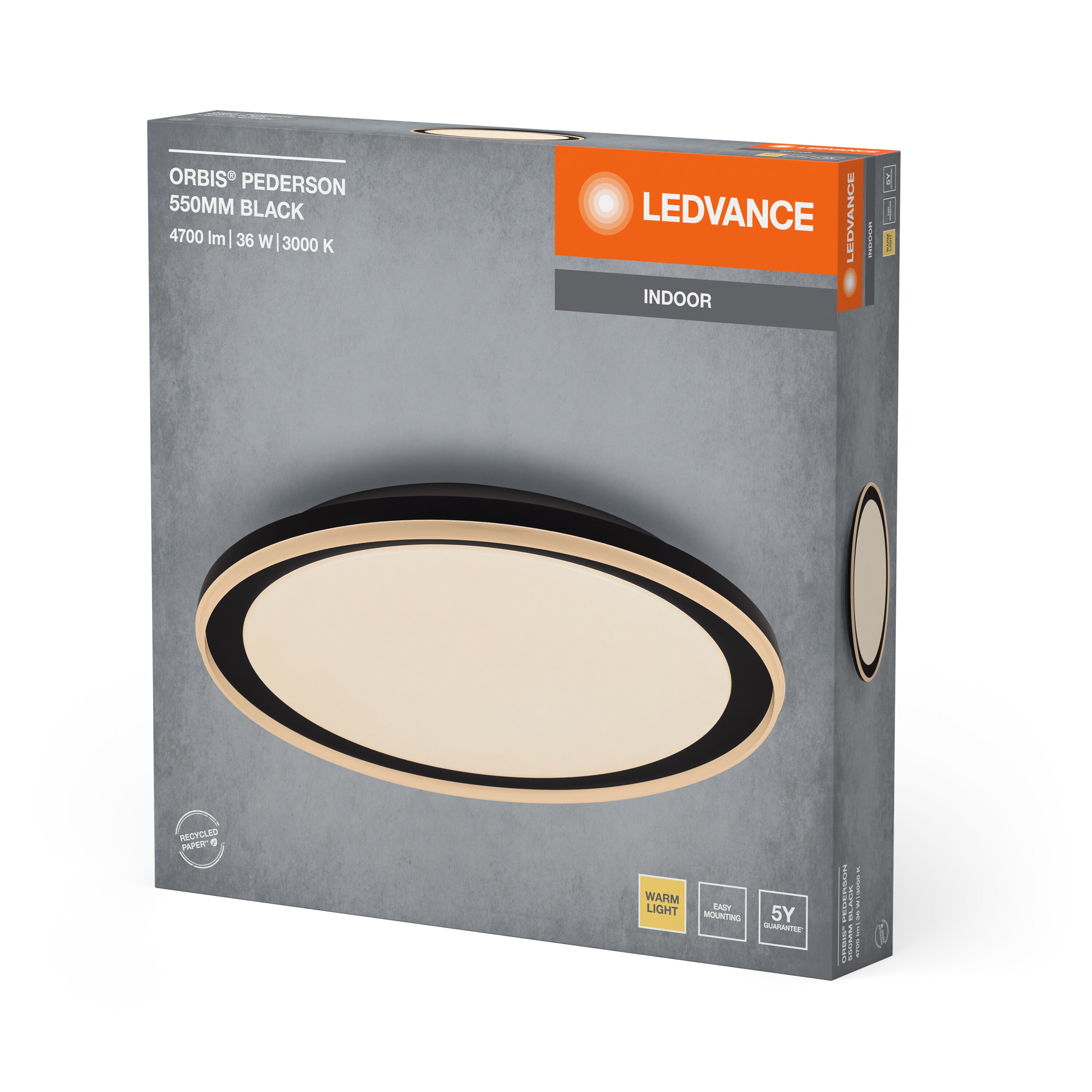 LEDVANCE ORBIS Pederson Deckenleuchte 36W 550mm schwarz-LEDVANCE Shop