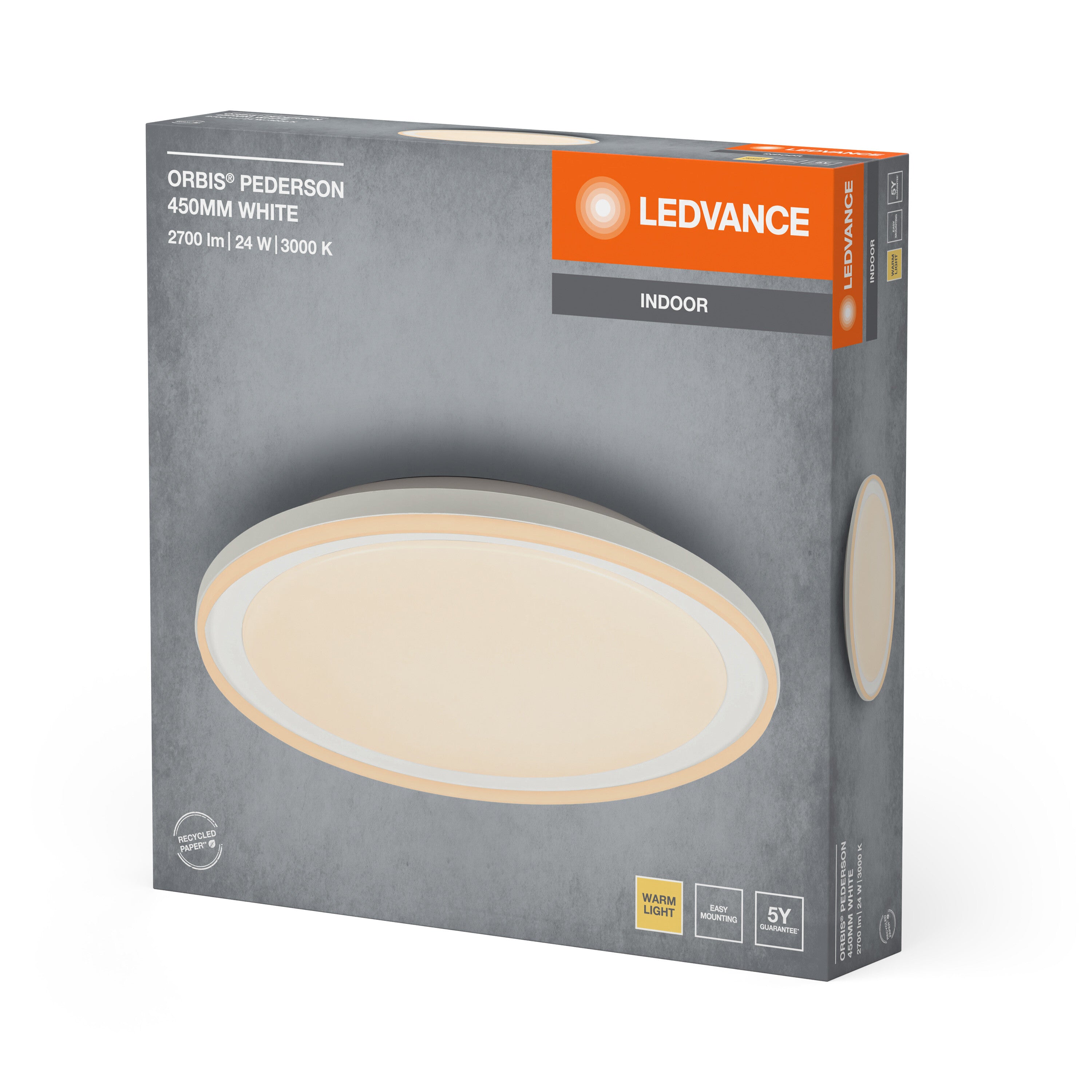 LEDVANCE ORBIS Pederson Deckenleuchte 24W 450mm weiß-LEDVANCE Shop