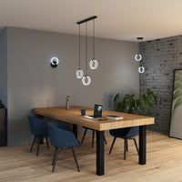 Lámpara colgante OSRAM DECOR Circle, 3 colgantes, 20 W, Click CCT Negro