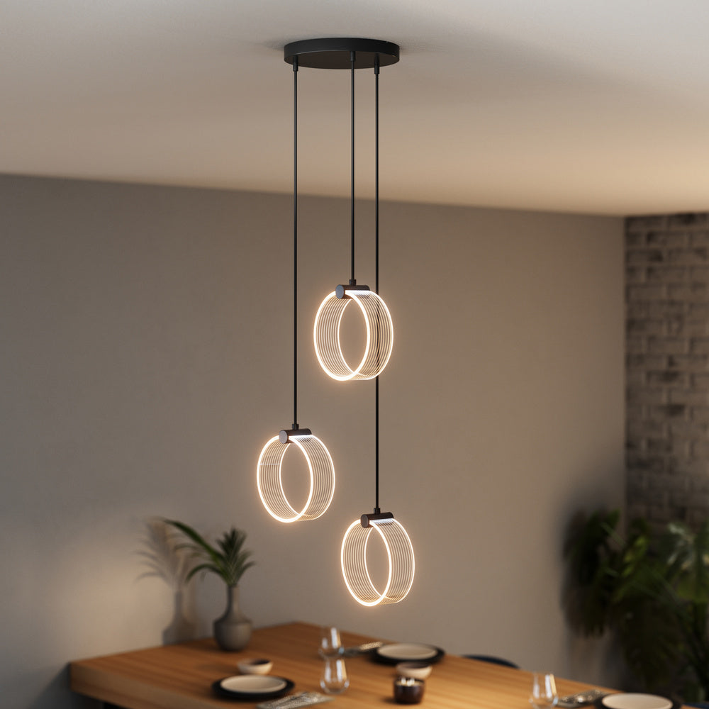 Decor Circle 3XPendant Pendelleuchte PL 20W Click CCT Black