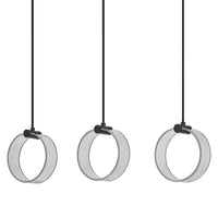 Lámpara colgante OSRAM DECOR Circle, 3 colgantes, 20 W, Click CCT Negro