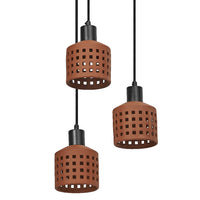 Lámpara colgante OSRAM DECOR Clay Windows marrón, 3 luces, E27