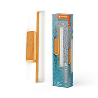 LEDVANCE Orbis Mirror Spiegelleuchte, Badezimmer, Click-CCT, 6.8W, 40cm, Holzdekor, IP44-LEDVANCE Shop