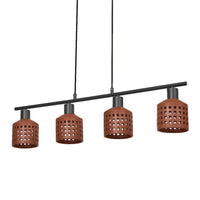 Lámpara colgante OSRAM DECOR Clay Windows LN 4xE27 Marrón