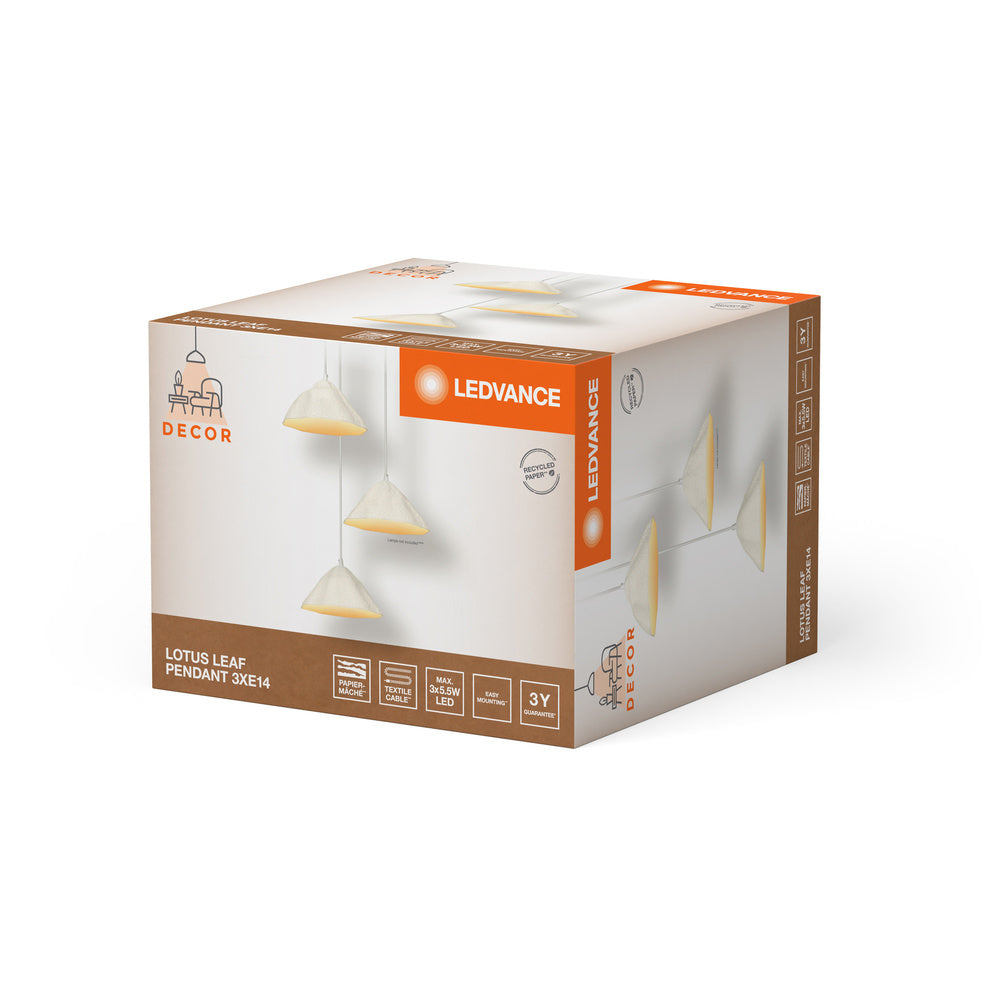 LEDVANCE DECOR Pendelleuchte 3-flammig Decor Lotus Leaf weiß, E14-LEDVANCE Shop