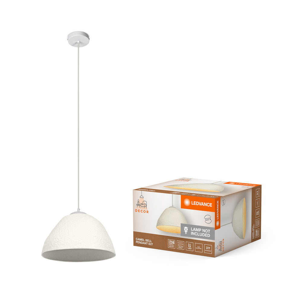 LEDVANCE DECOR Pendelleuchte Decor Camel Bell weiß, E27, 375 mm-LEDVANCE Shop