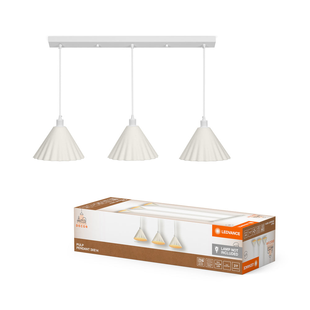 LEDVANCE DECOR Pendelleuchte 3-flammig Decor Pulp weiß, E14-LEDVANCE Shop