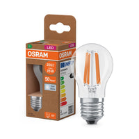 OSRAM LED CLASSIC P ENERGY EFFICIENCY A , LED-Lampe, Bleifreies Glas, Klar, 1,2 W, (ex 25 W), 255 lm, Kaltweiß, 4000 K, Energieeffizienzklasse: A, CRI 80