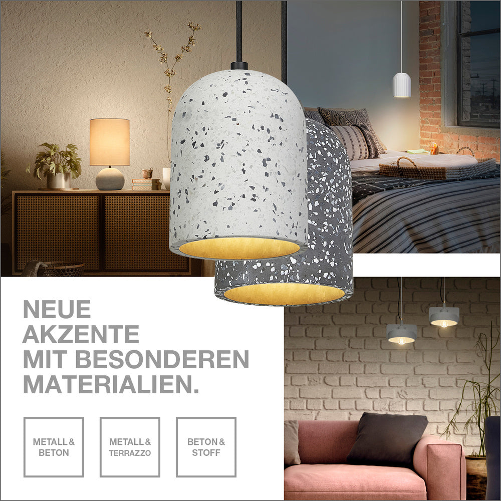 Decor Impact Table Tischleuchte 1XE27 Beige and Gray