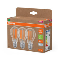 OSRAM LED Lampe Energieeffizienzklasse A Filament Classic A 7.2W 840 klar E27