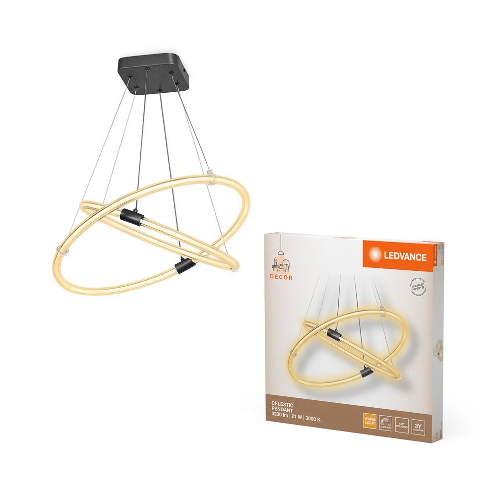 LEDVANCE DECOR Celestio Pendelleuchte, 21W, 3000K, 2400lm, Warmweiß, Click DIM-LEDVANCE Shop