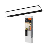 LEDVANCE Panel para armario bajo, sin marco, 30 x 10 cm, CCT regulable, 5 W, 220 lm, 3000/4000/6500 K, blanco cálido/blanco frío/luz diurna, CCT regulable, negro, plástico (PC), IP20
