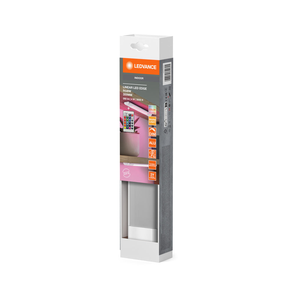 LEDVANCE LINEAR EDGE SENSOR Unterbauleuchte RGBW 30cm RGBW DIM White Remote Control, 230 lm, 3000 K, Warmweiß-LEDVANCE Shop