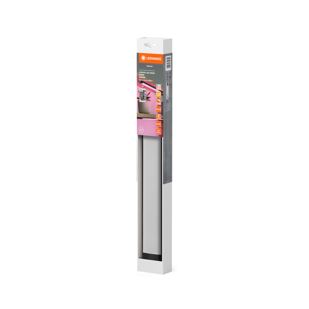 LEDVANCE LINEAR EDGE SENSOR Unterbauleuchte RGBW 50cm RGBW DIM Black Remote Control, 460 lm, 3000 K, Warmweiß-LEDVANCE Shop