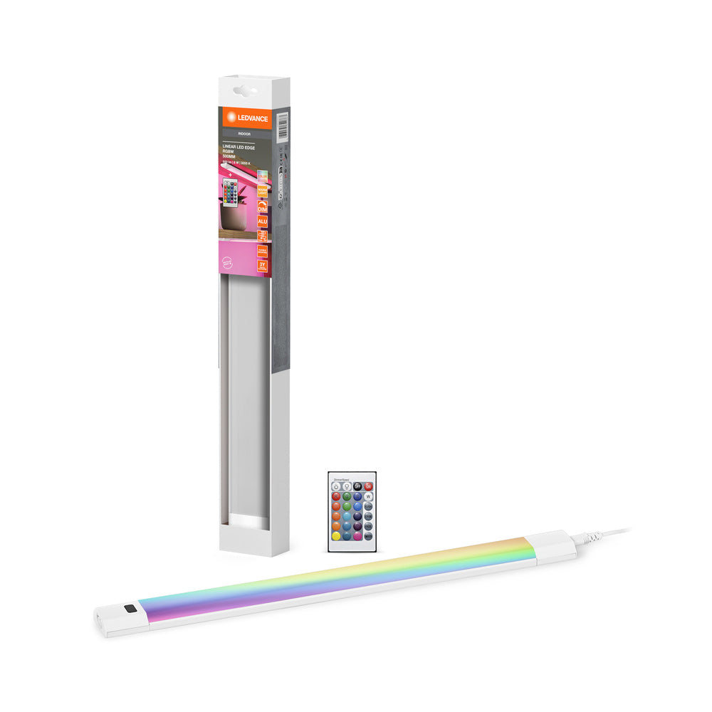 LEDVANCE LINEAR EDGE SENSOR Unterbauleuchte RGBW 50cm RGBW DIM White Remote Control, 460 lm, 3000 K, Warmweiß-LEDVANCE Shop