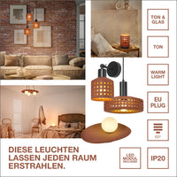 OSRAM DECOR Clay Windows Wandleuchte Braun, E27